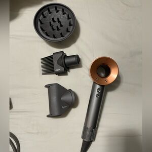 Dyson Hair Dryer with Iron and Orange Finish